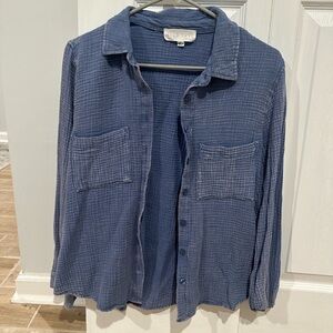 Blue Button-Up Shirt